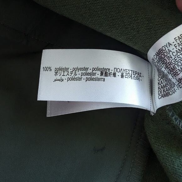 Zara Green Oversized Velvet Double-Breasted Vest Sleeveless Jacket, size S - Picture 8 of 10